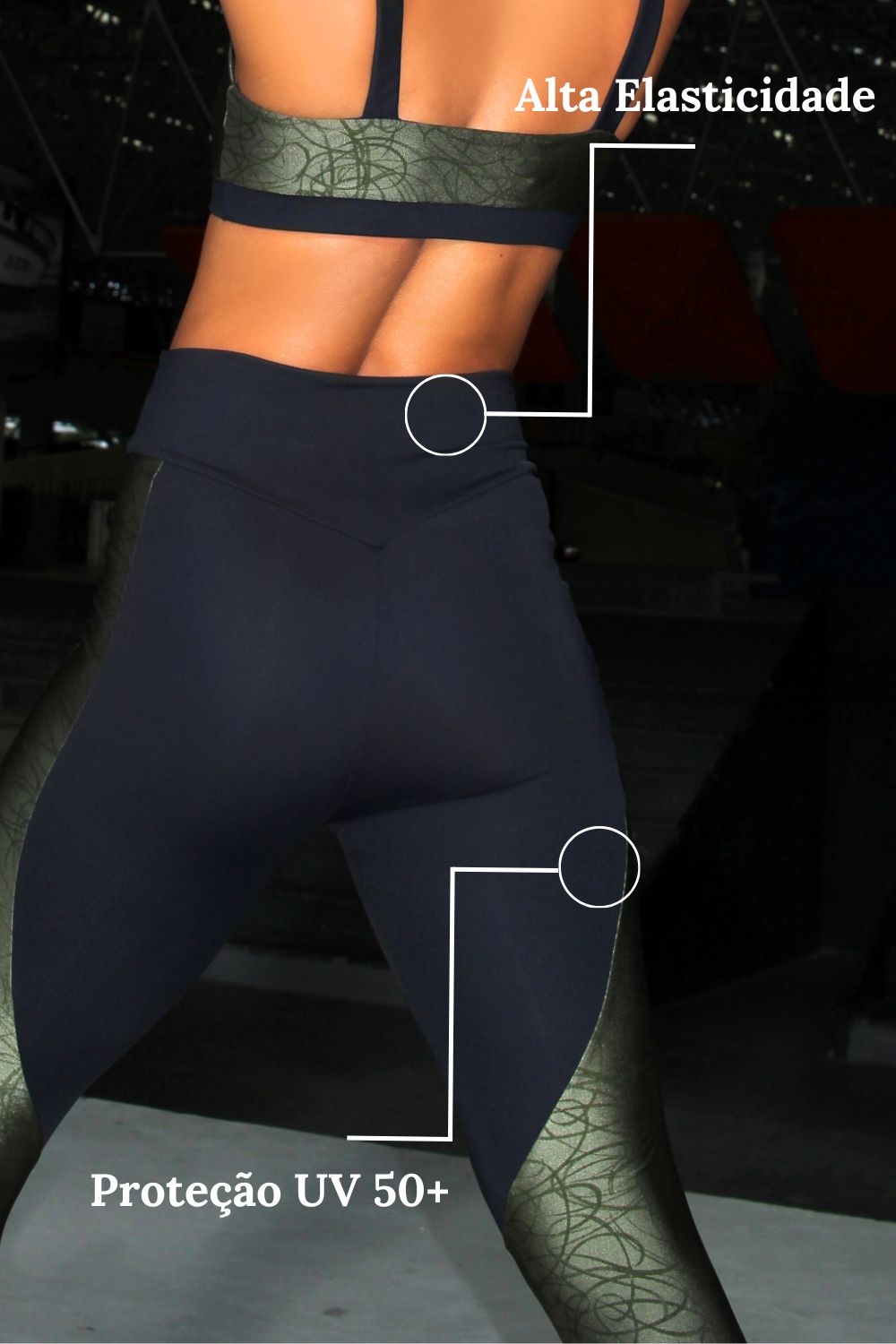 Calça Legging Fitness Com Recortes Neofit