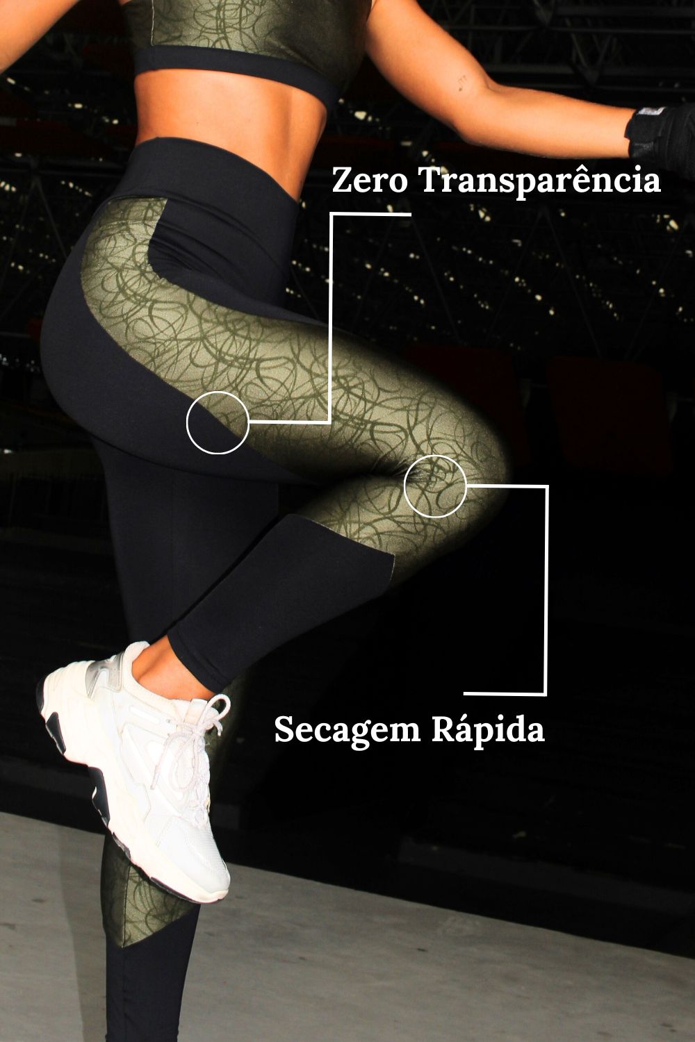 Calça Legging Fitness Com Recortes Neofit