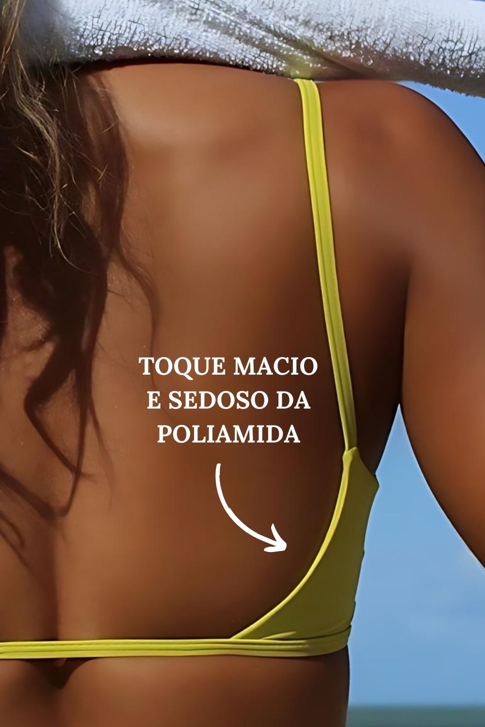 Top Fitness Alça Fina Franzido Lua Liso Beach Tennis