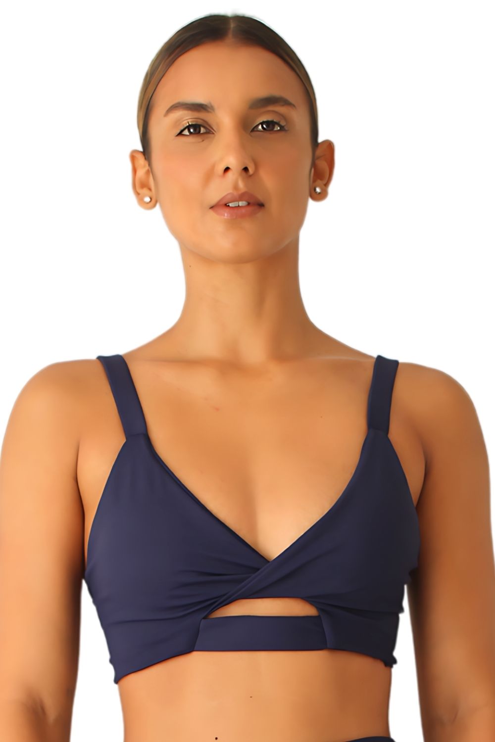 Top Fitness Alça Grossa Pala Elástica Liso