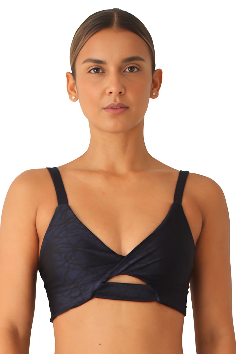 Top Fitness Alça Grossa Pala Elástica Estampado